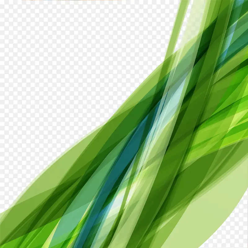 绿色曲线边框素材