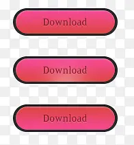 粉色下载按钮UI