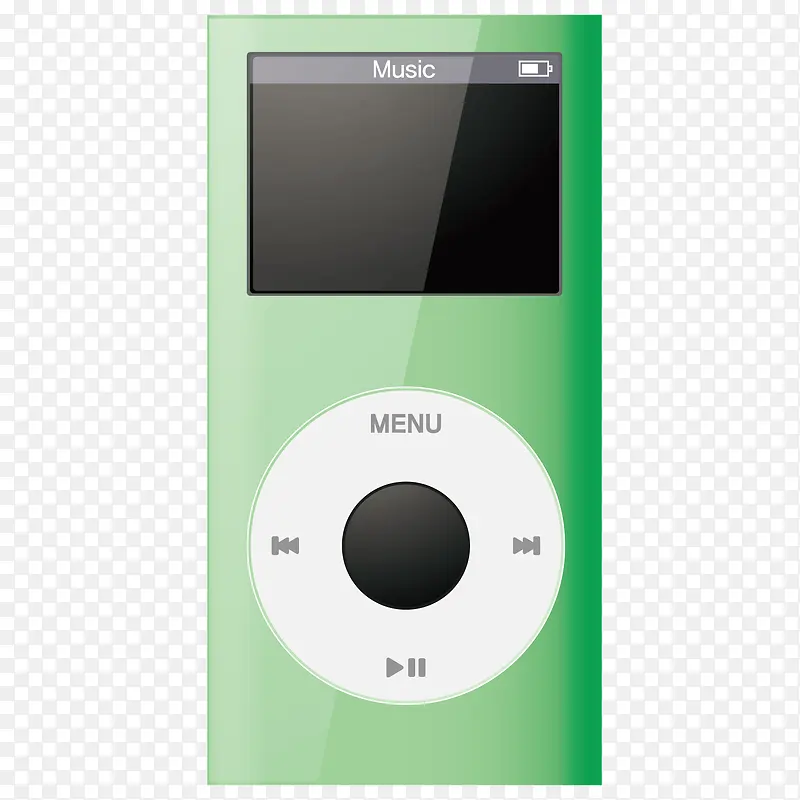 矢量绿色质感音乐播放器