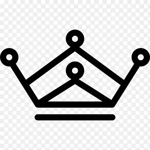 王冠由直线、圆的轮廓图标