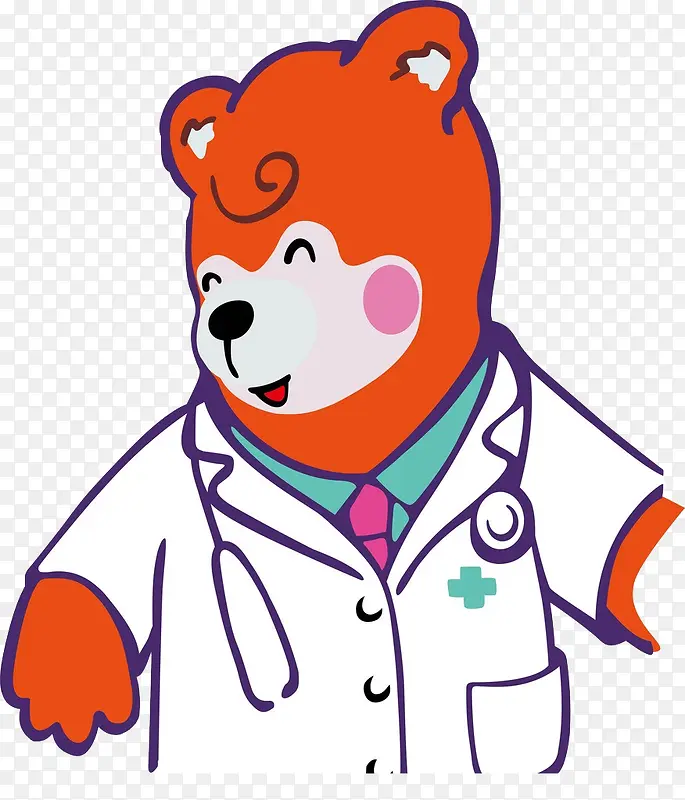 卡通熊医生