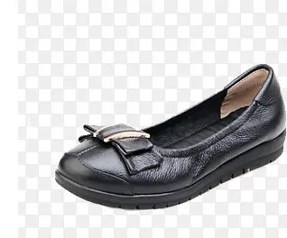 黑色舒适平底鞋女鞋
