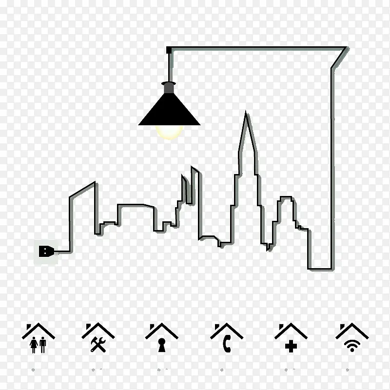 创意路灯房地产背景矢量素材PNG图片素材下载_图片编号ymrmzjbl-免抠素材网
