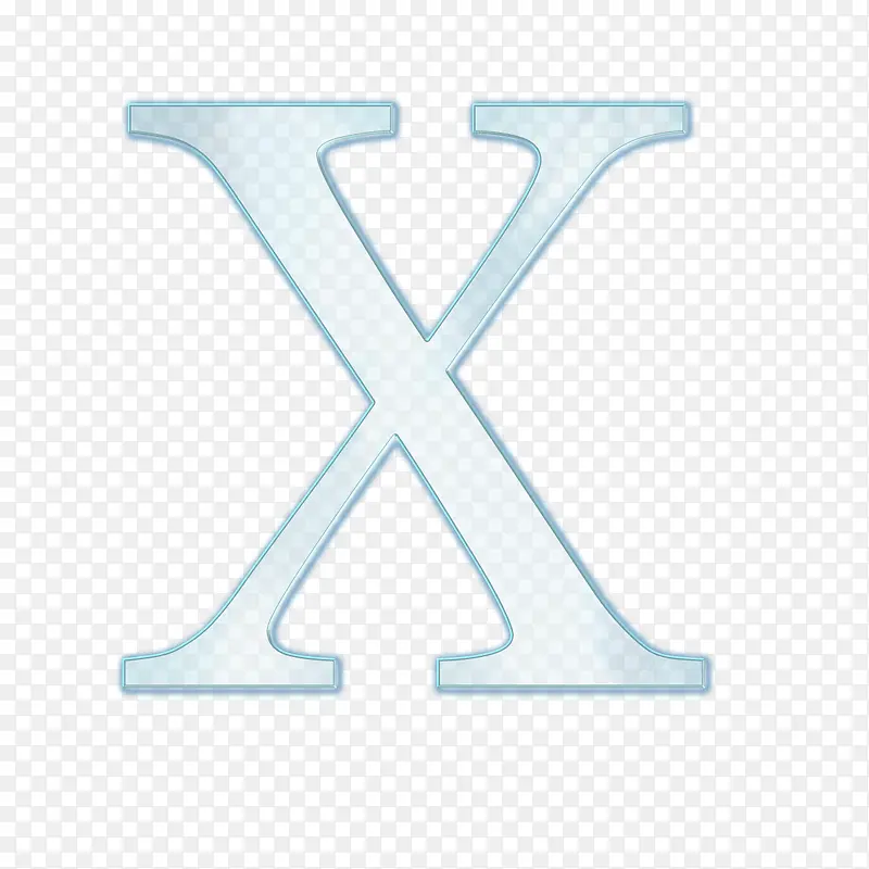 淡雅玻璃字母X