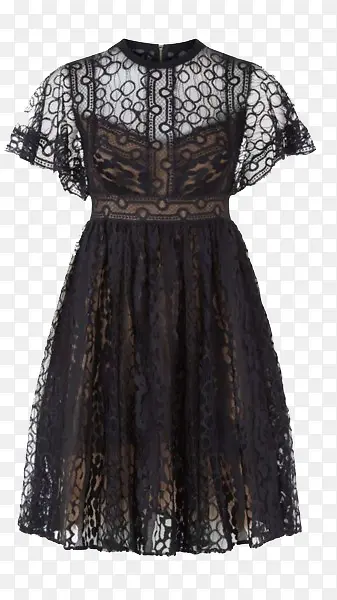 黑色蕾丝连衣裙