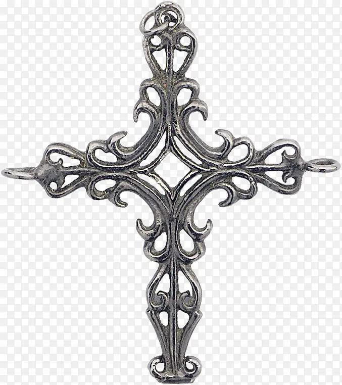 精美雕花金属质感十字架