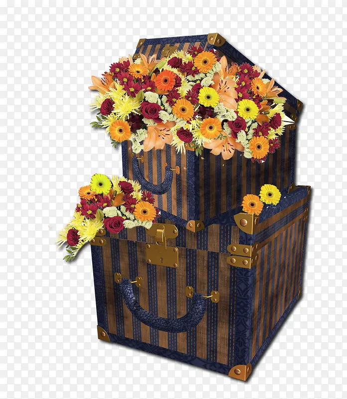箱子里装花朵
