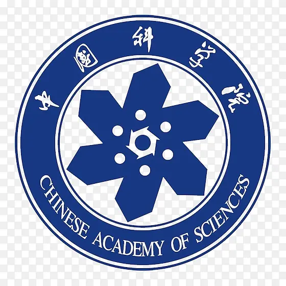 蓝色中国科学院LOGO标志