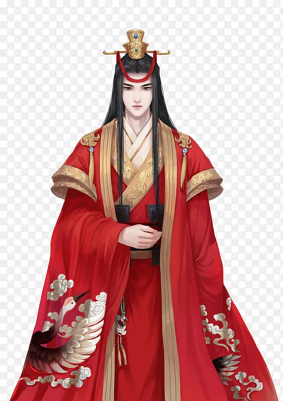 红衣长发男子