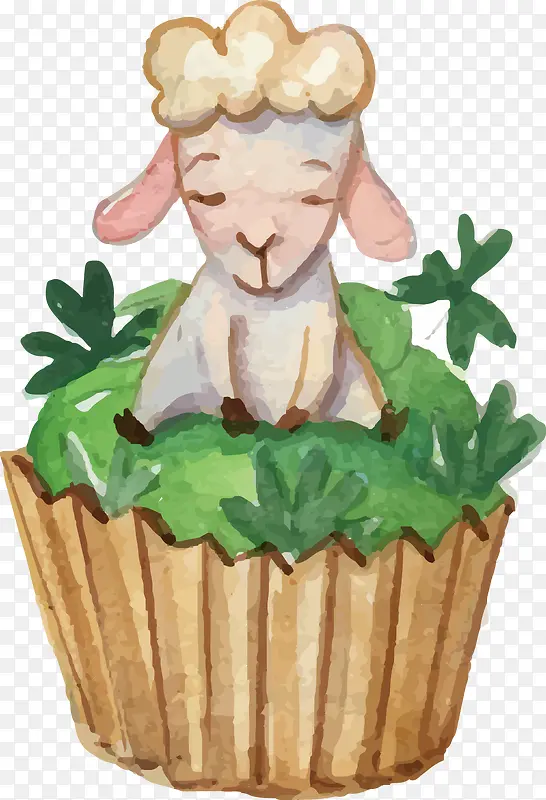 复活节可爱动物羊