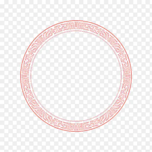 粉红色花纹圆环