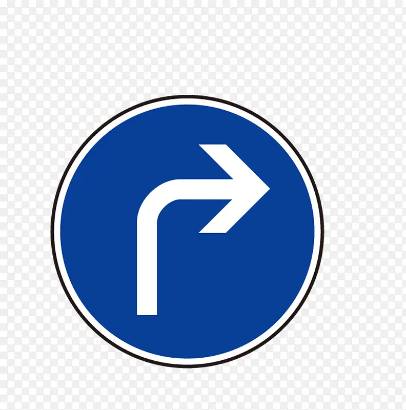 交通标志蓝色圆形图案