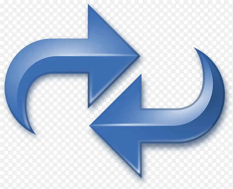 蓝色循环箭头对立PNG图片素材下载_图片编号yzoengdg-免抠素材网