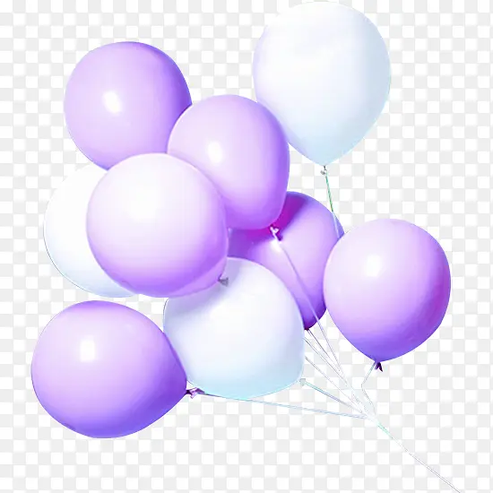 紫白色漂浮气球