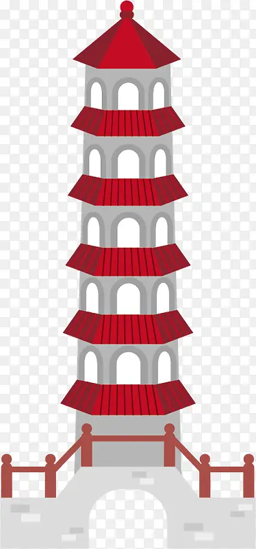 复古风格中国古建筑设计塔