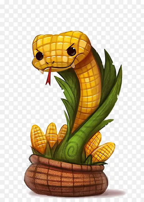 卡通玉米蛇