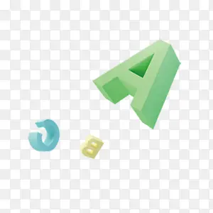 字母ABC装饰漂浮教育素材