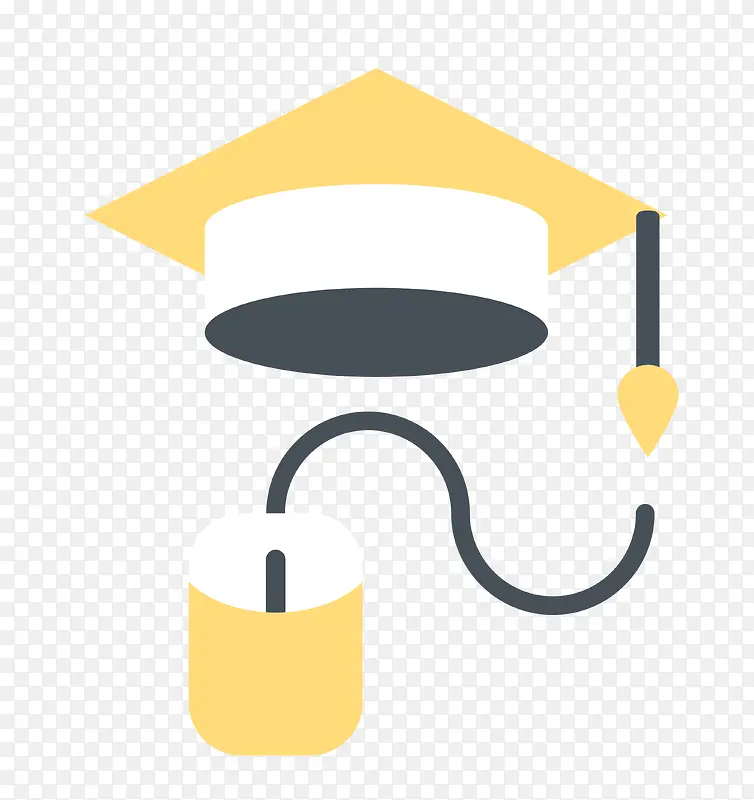 矢量学士帽素材