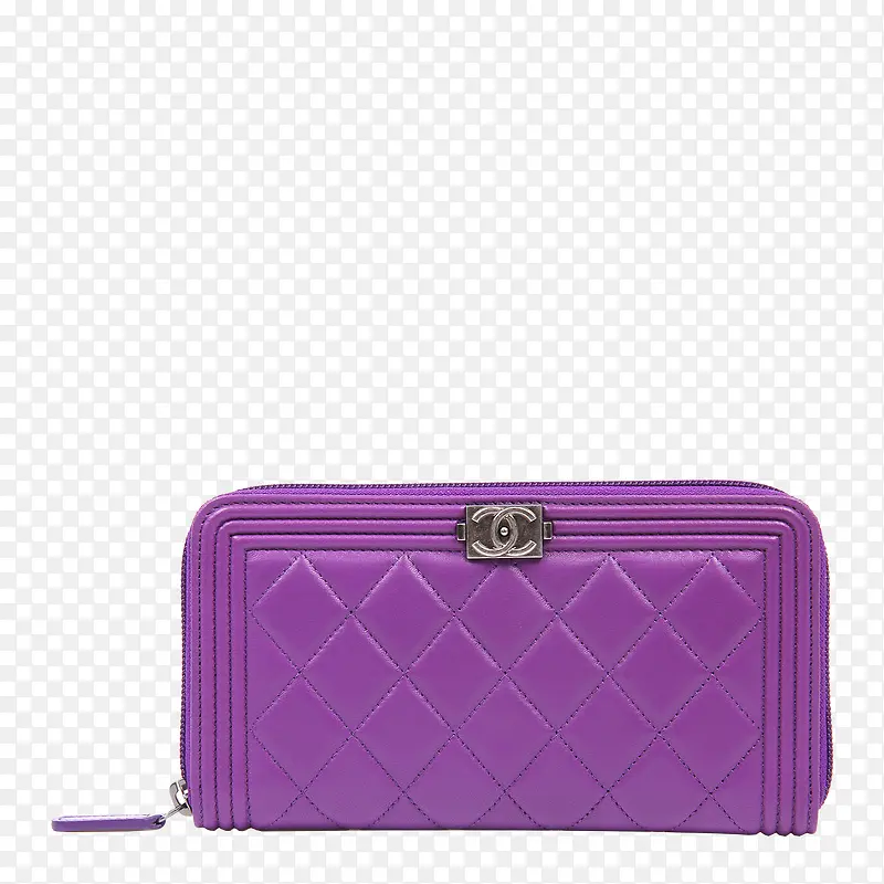 chanel真皮紫色女款包包
