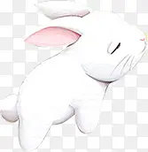 可爱手绘迷糊小白兔