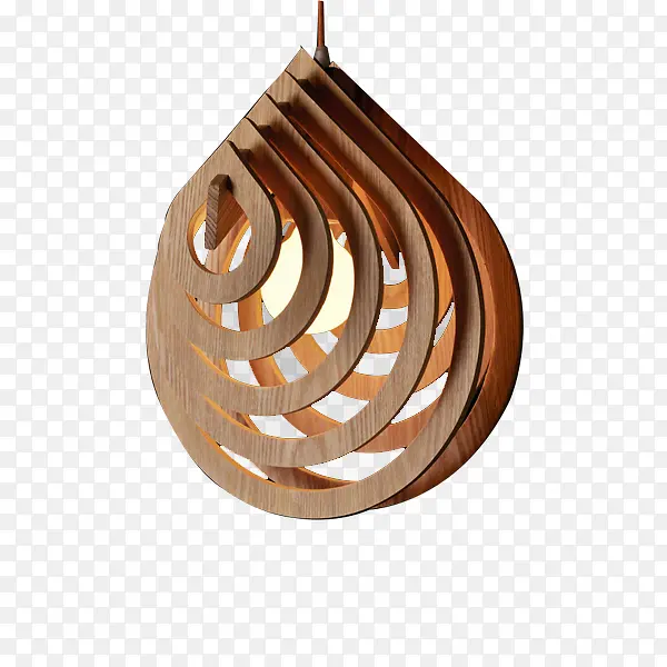 木头材质创意镂空灯具