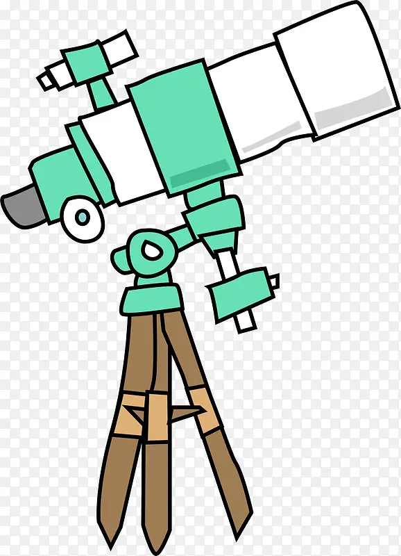 卡通天文望远镜