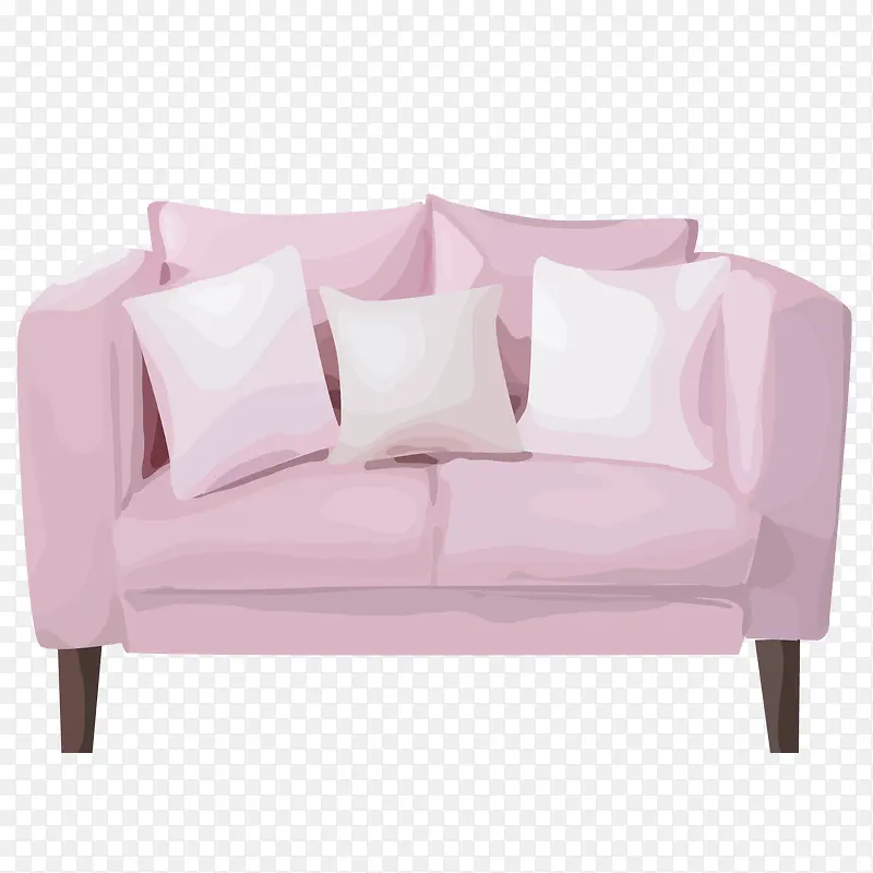粉色双人沙发