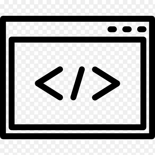 浏览器窗口的代码符号在一圈图标