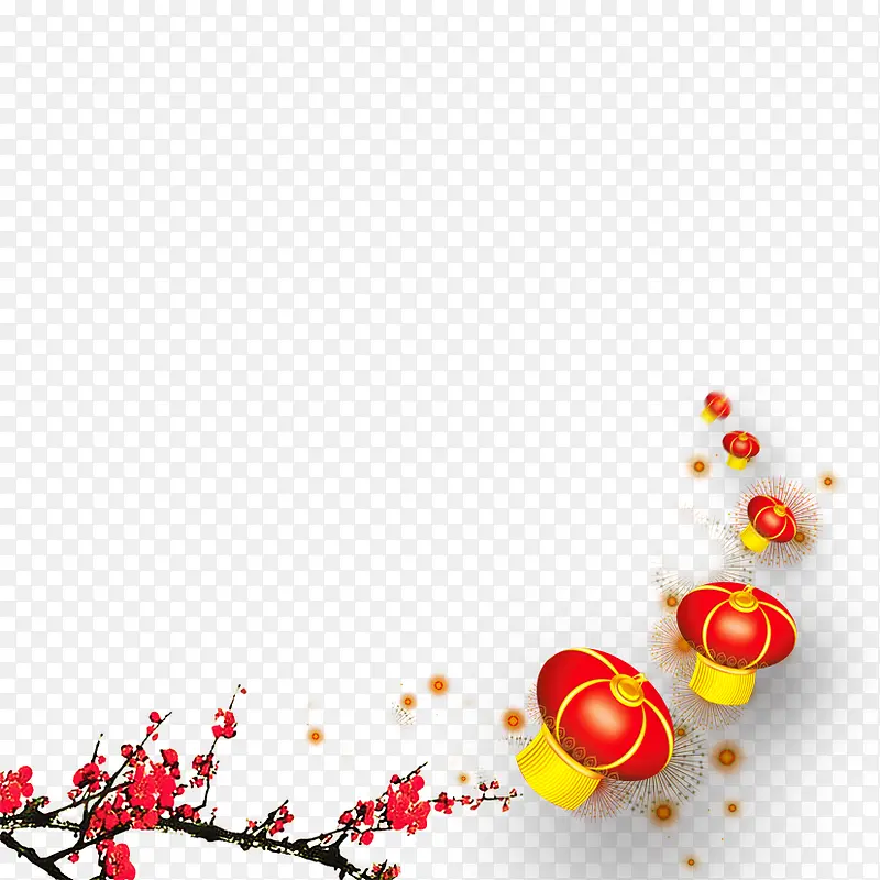 中国风梅花灯笼