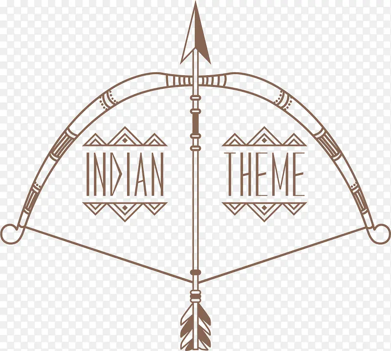 棕色印第安主题弓箭