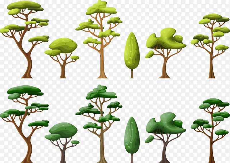 矢量个性树木