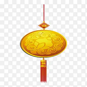 中国风金币挂饰矢量图