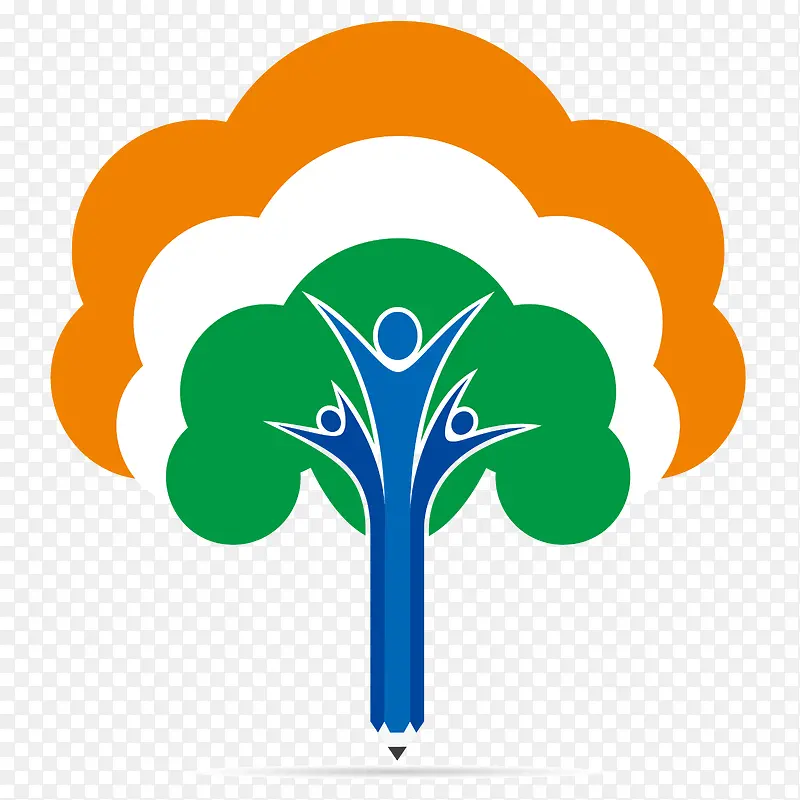 印度共和国日树形矢量标志