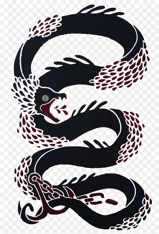 矢量魔幻龙图腾