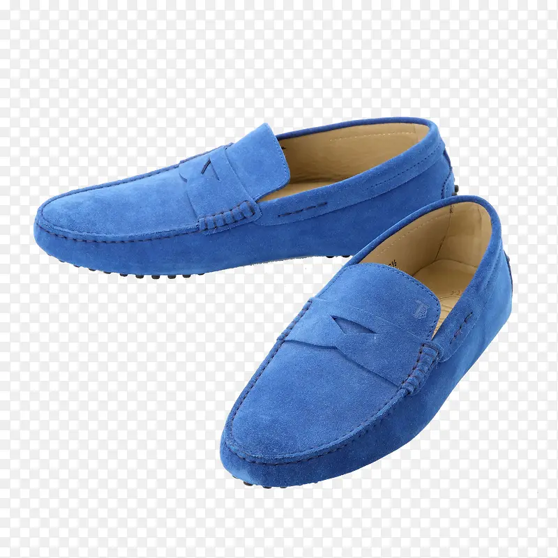 浅蓝反面绒单鞋