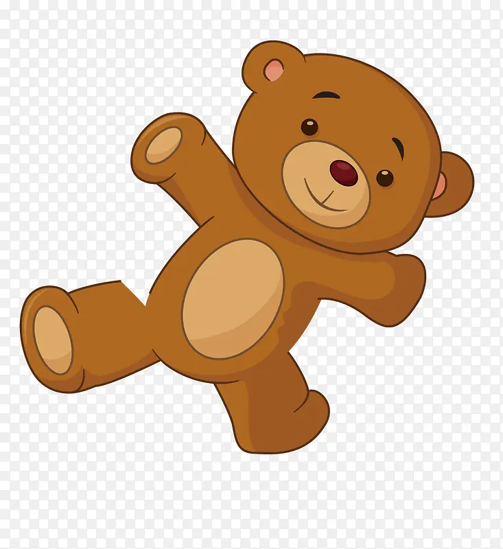 跳舞的矢量泰迪熊