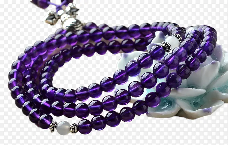 东海世家紫水晶多圈手链项链