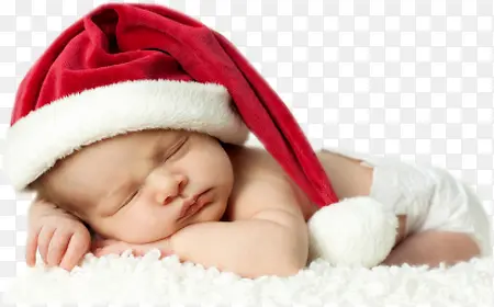 圣诞小孩睡着的小孩装饰