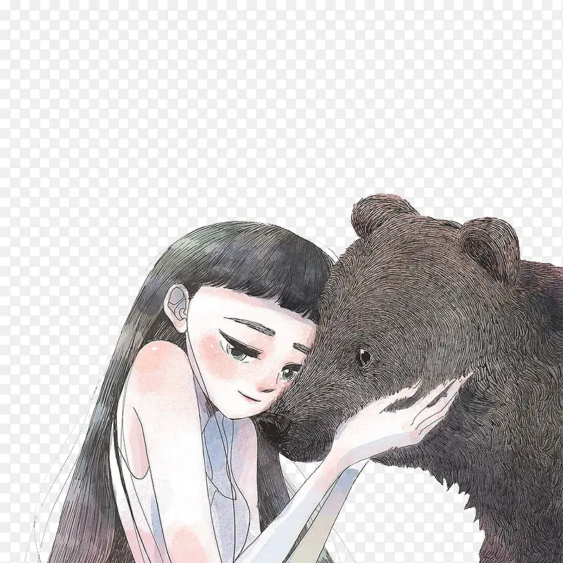 女孩和熊