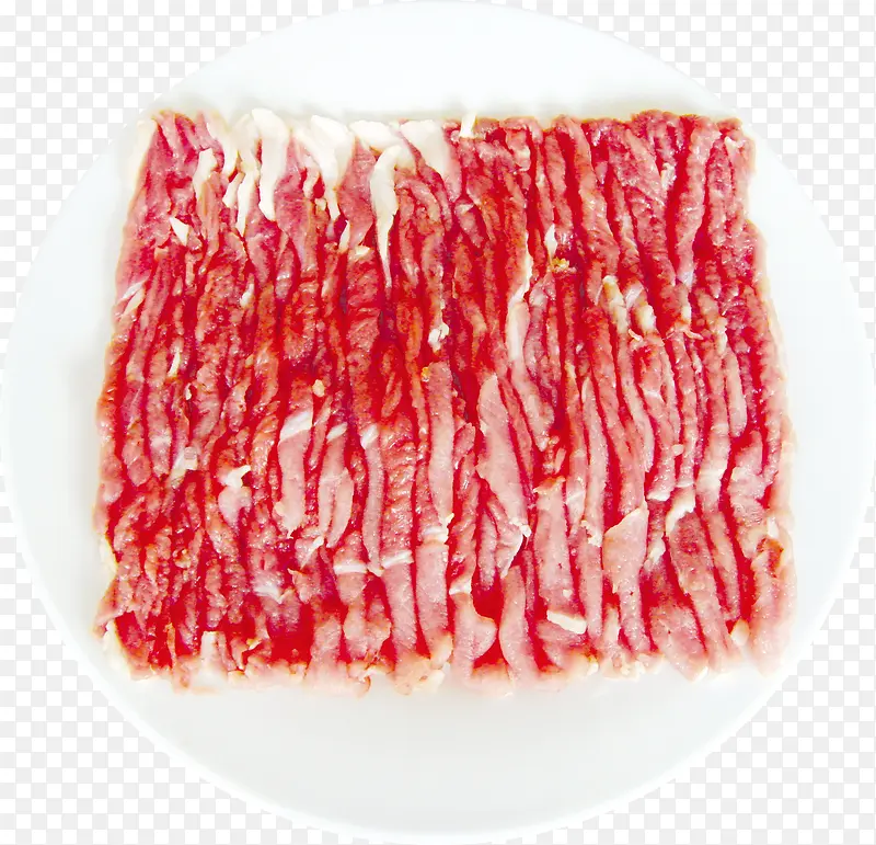 盘子里的鲜羊肉