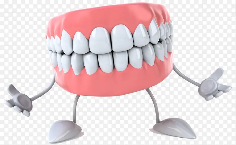 卡通牙齿牙龈