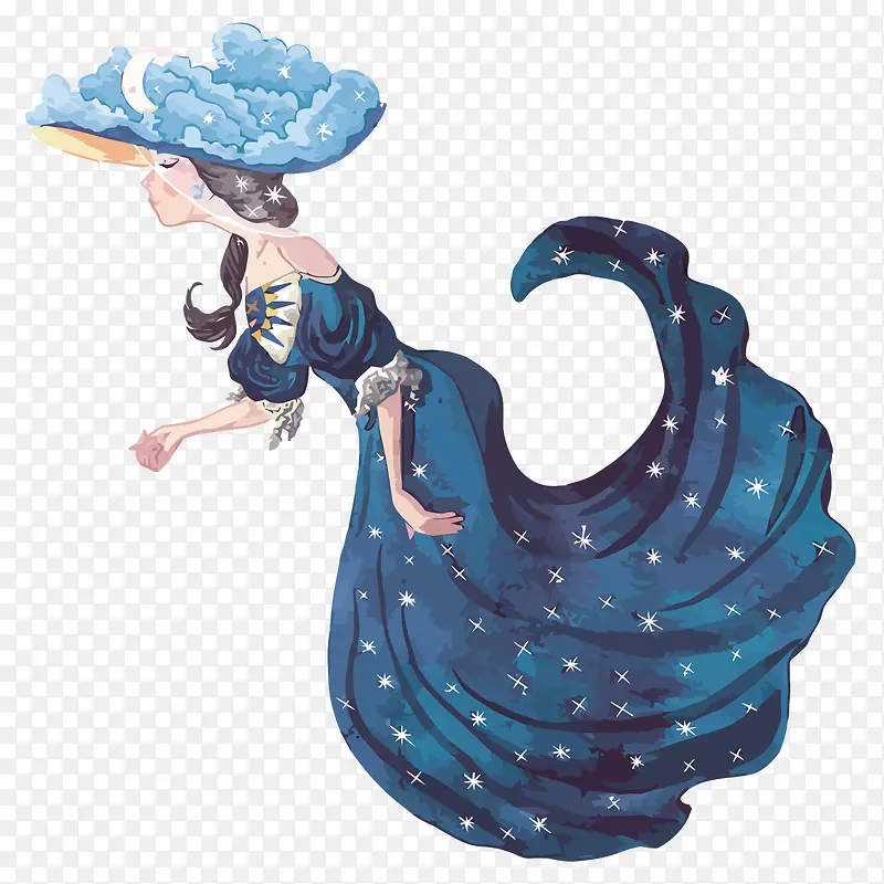 矢量复古女人