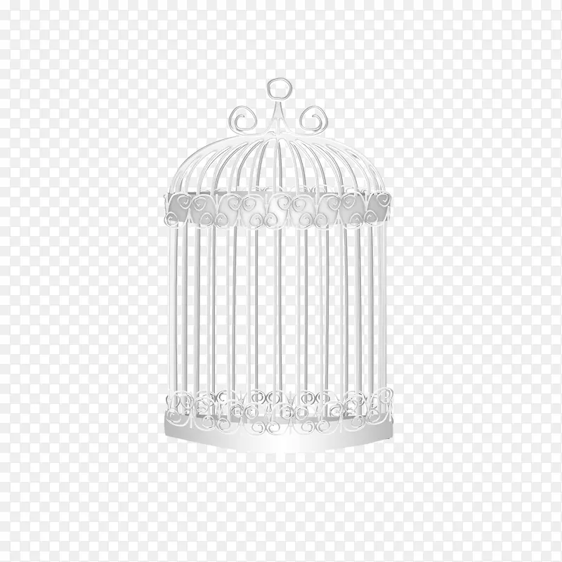 白色漂亮金属鸟笼