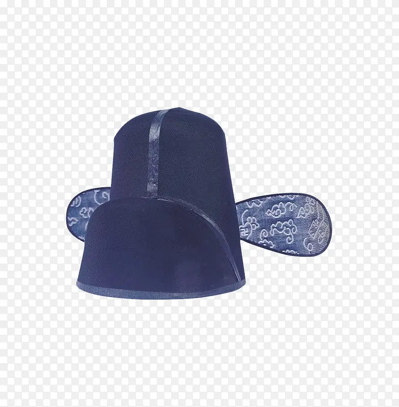 蓝色花纹官帽