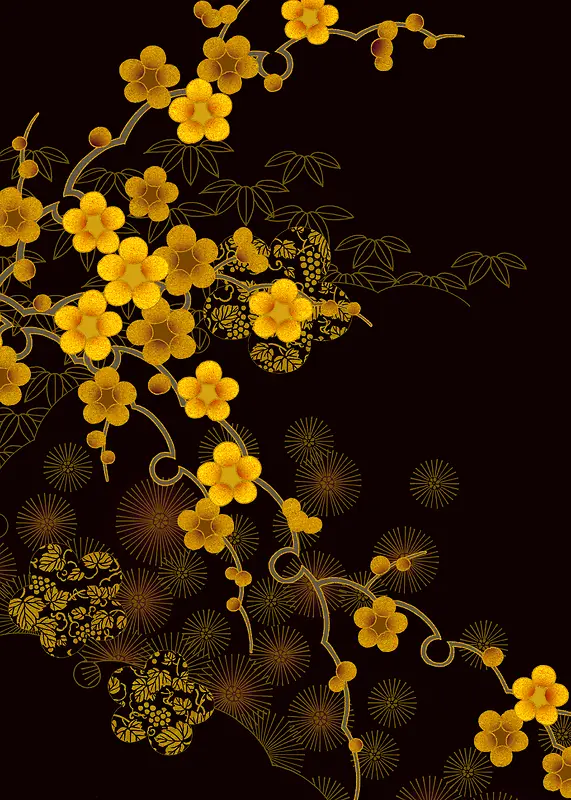 黄色花朵纹理背景高清