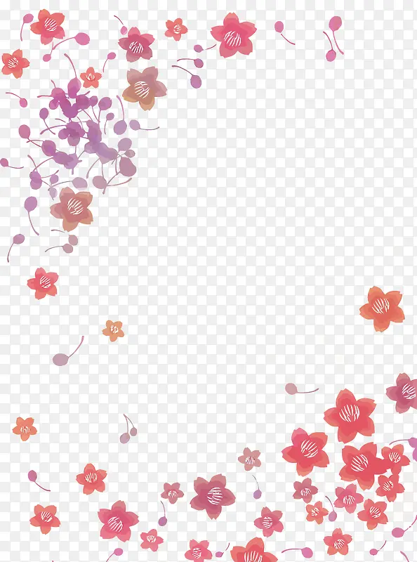 矢量樱花日式边框