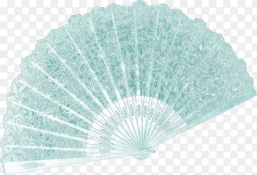 绿色折扇