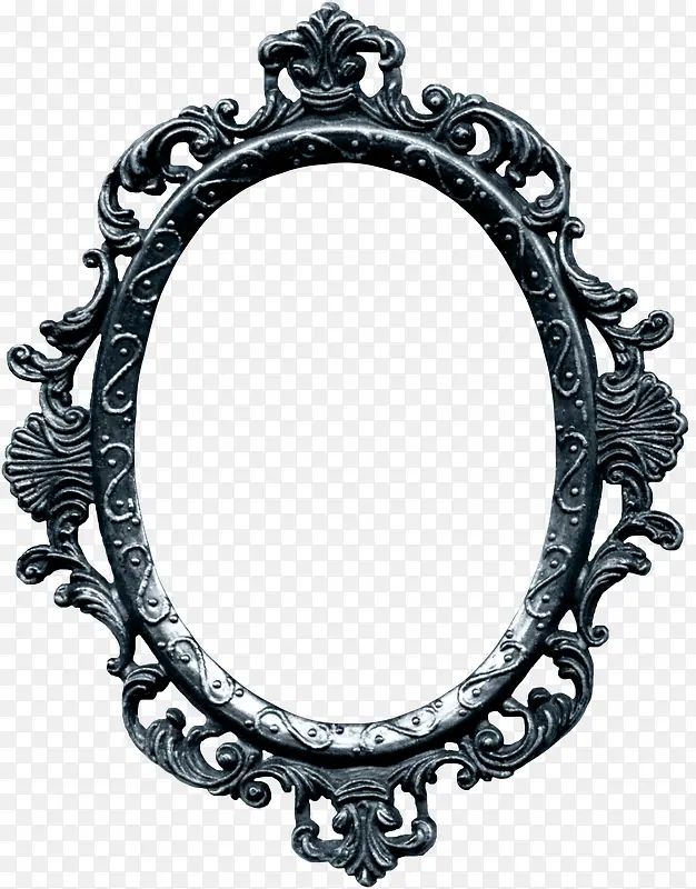 黑色金属花纹镜框