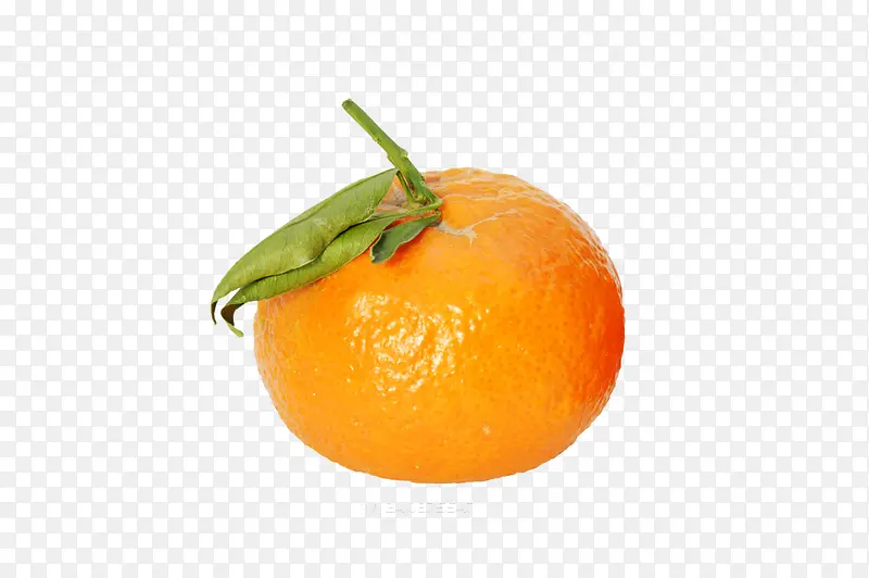 一个黄色的橘子高清图