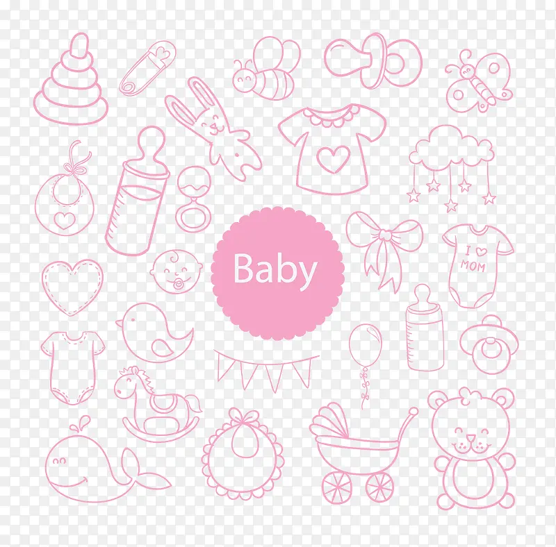 婴儿玩具图案、母婴用品图案